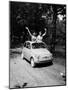 Girls on Board Fiat 500-null-Mounted Photographic Print