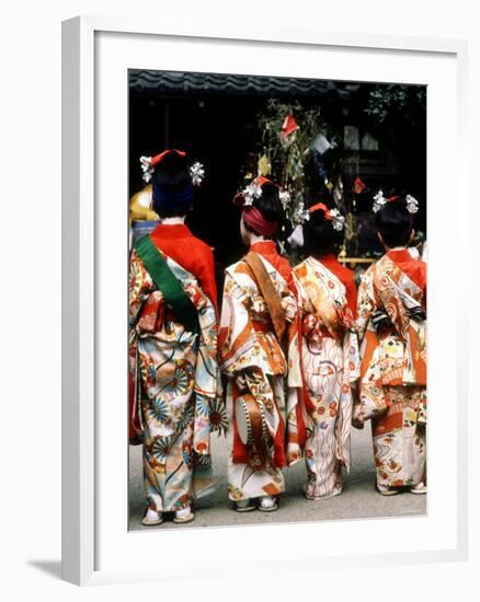 Girls on Star Festival Day, 7th of July, Kyoto, Japan-null-Framed Photographic Print