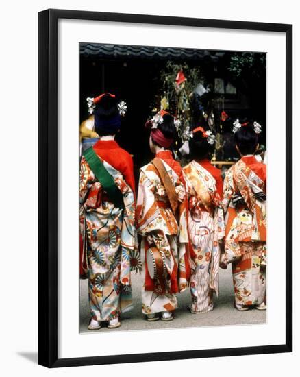 Girls on Star Festival Day, 7th of July, Kyoto, Japan-null-Framed Photographic Print