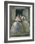 Girls on the Balcony, 1855-60-Constantin Guys-Framed Giclee Print