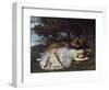 Girls on the Banks of the Seine, 1856/57-Gustave Courbet-Framed Giclee Print