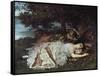 Girls on the Banks of the Seine, 1856/57-Gustave Courbet-Framed Stretched Canvas