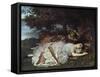 Girls on the Banks of the Seine, 1856/57-Gustave Courbet-Framed Stretched Canvas