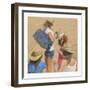 Girls on the Beach-Carlos Casamayor-Framed Giclee Print