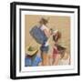 Girls on the Beach-Carlos Casamayor-Framed Giclee Print