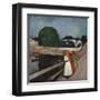 Girls On The Bridge 1901-Edvard Munch-Framed Giclee Print