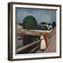 Girls On The Bridge 1901-Edvard Munch-Framed Giclee Print