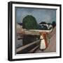 Girls On The Bridge 1901-Edvard Munch-Framed Giclee Print