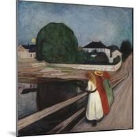 Girls On The Bridge 1901-Edvard Munch-Mounted Giclee Print