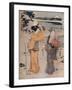 Girls on the Seashore, c17th century, (1914)-Torii Kiyonaga-Framed Giclee Print