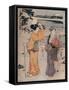 Girls on the Seashore, c17th century, (1914)-Torii Kiyonaga-Framed Stretched Canvas