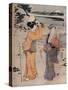 Girls on the Seashore, c17th century, (1914)-Torii Kiyonaga-Stretched Canvas