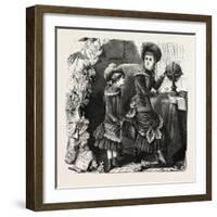 Girls' Outdoor Costumes, Fashion, 1882-null-Framed Giclee Print