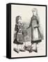 Girls' Pinafores, 1882, Fashion-null-Framed Stretched Canvas