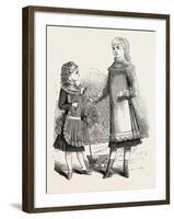 Girls' Pinafores, 1882, Fashion-null-Framed Giclee Print