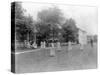 Girls Play Croquet at Carlisle Indian School Photograph - Carlisle, PA-Lantern Press-Stretched Canvas