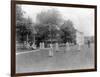 Girls Play Croquet at Carlisle Indian School Photograph - Carlisle, PA-Lantern Press-Framed Art Print