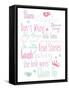 Girls Play Room Rules-Jace Grey-Framed Stretched Canvas