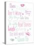 Girls Play Room Rules-Jace Grey-Stretched Canvas