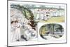 Girls' Playground and Waterfall at Bournville, 1892-null-Mounted Giclee Print