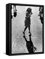 Girls Playing Hopscotch-Ralph Morse-Framed Stretched Canvas