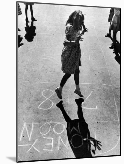 Girls Playing Hopscotch-Ralph Morse-Mounted Photographic Print