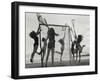 Girls Playing La Crosse on Beach-null-Framed Photographic Print