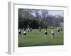 Girls Playing Lacrosse-null-Framed Photographic Print