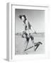 Girls Playing Leapfrog on Beach-Philip Gendreau-Framed Photographic Print