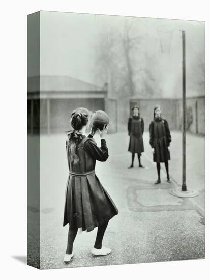 Girls Playing Netball, Chelsea Secondary School (Hortensia Road School), London, 1911-null-Stretched Canvas