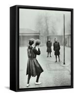 Girls Playing Netball, Chelsea Secondary School (Hortensia Road School), London, 1911-null-Framed Stretched Canvas