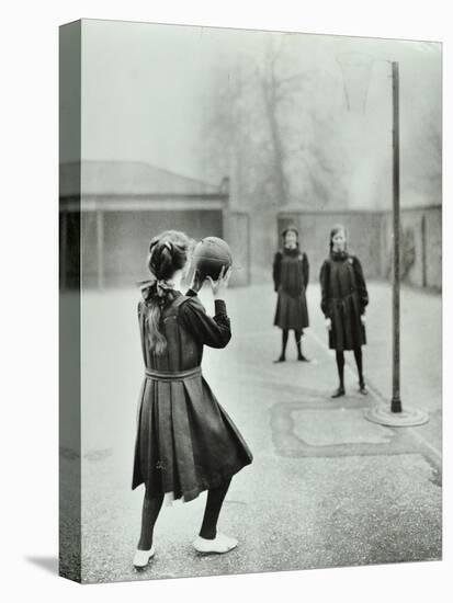 Girls Playing Netball, Chelsea Secondary School (Hortensia Road School), London, 1911-null-Stretched Canvas