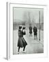 Girls Playing Netball, Chelsea Secondary School (Hortensia Road School), London, 1911-null-Framed Photographic Print