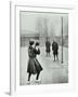 Girls Playing Netball, Chelsea Secondary School (Hortensia Road School), London, 1911-null-Framed Photographic Print