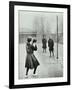 Girls Playing Netball, Chelsea Secondary School (Hortensia Road School), London, 1911-null-Framed Photographic Print