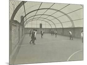 Girls Playing Netball on a Roof Playground, Barrett Street Trade School, London, 1927-null-Mounted Photographic Print