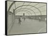 Girls Playing Netball on a Roof Playground, Barrett Street Trade School, London, 1927-null-Framed Stretched Canvas