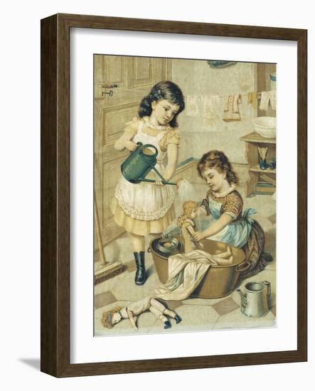 Girls Playing, Postcard-null-Framed Giclee Print