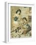 Girls Playing, Postcard-null-Framed Giclee Print