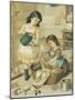 Girls Playing, Postcard-null-Mounted Giclee Print