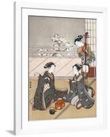 Girls Playing the Game of Ken, C1745-1770-Suzuki Harunobu-Framed Giclee Print