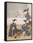 Girls Playing the Game of Ken, C1745-1770-Suzuki Harunobu-Framed Stretched Canvas