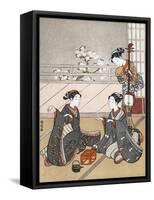 Girls Playing the Game of Ken, C1745-1770-Suzuki Harunobu-Framed Stretched Canvas
