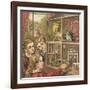 Girls Playing with a Dolls House-English School-Framed Giclee Print