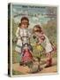 Girls Playing with Dolls-null-Stretched Canvas