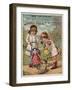 Girls Playing with Dolls-null-Framed Giclee Print