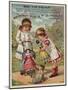 Girls Playing with Dolls-null-Mounted Giclee Print