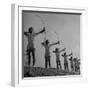 Girls Practicing Archery-John Florea-Framed Photographic Print