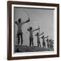 Girls Practicing Archery-John Florea-Framed Photographic Print