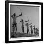 Girls Practicing Archery-John Florea-Framed Photographic Print